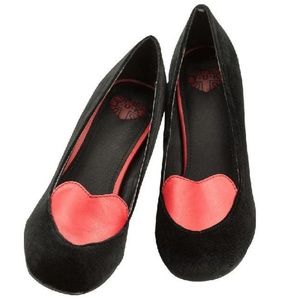 TUK Antipop Vegan Velvet Heart Heels
